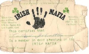 A joke card from one of Dad's bars back in the day.