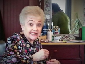 Mom was a jokester, and would want to be remembered with smiles and laughter, not tears.